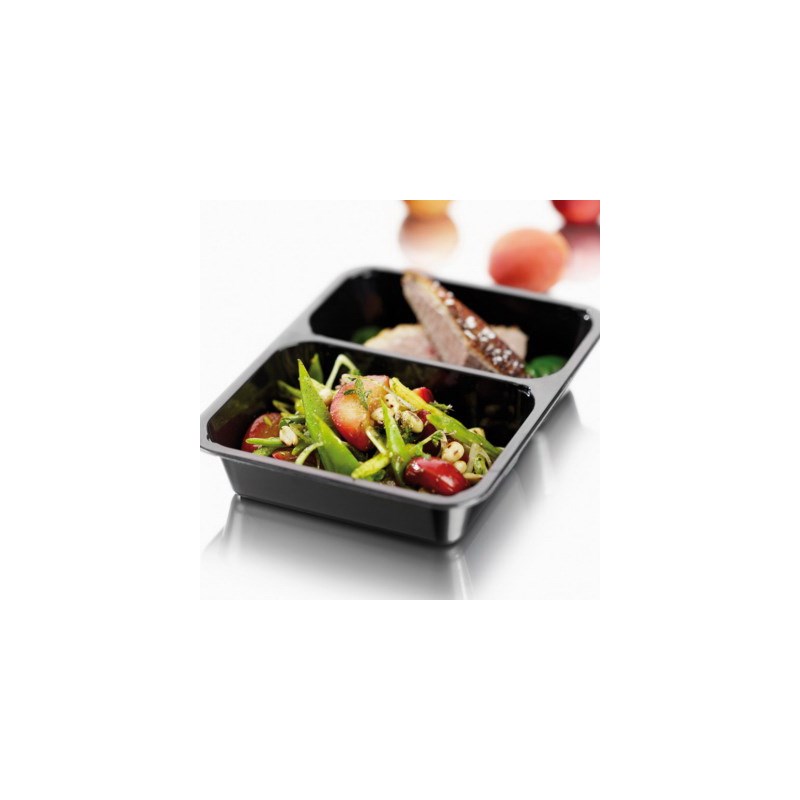 Barquette CPET à sceller noir 225/175/H43mm PC2 - 300 pcs